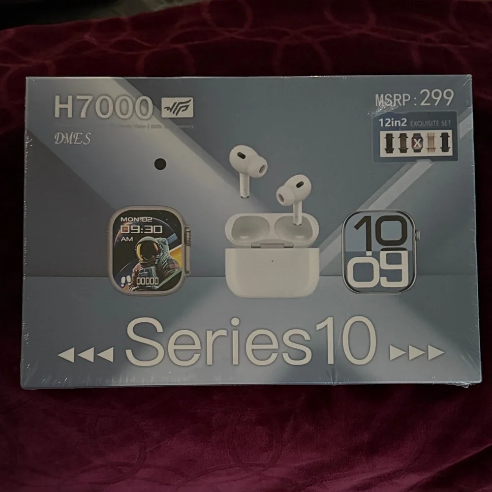Series 10 Wireless Earbuds and Smartwatch Set - White